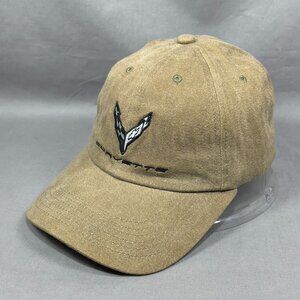 Chevy Corvette Strapback Hat Cap Weld Mfg Green Chevrolet USA Baseball Dad Mens